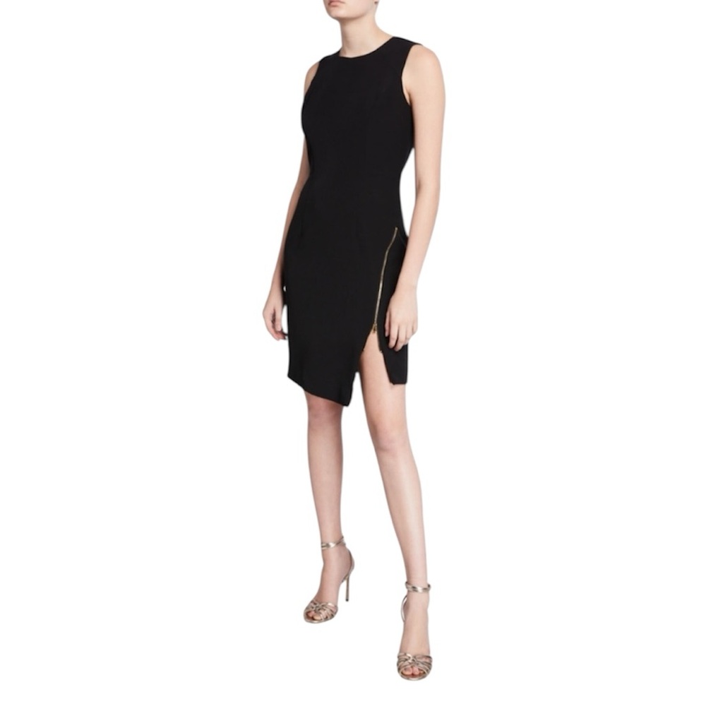 Milly Black with Gold Zipper Sheath Cady Dress
Size 4, Made in USA - Picture 2 of 13